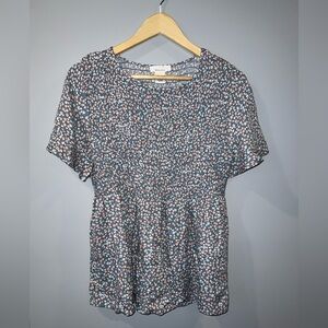 URBAN Romantics Blue and Pink Patterned Blouse